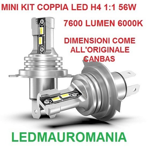 Kit led coppia 56w - kit, h4